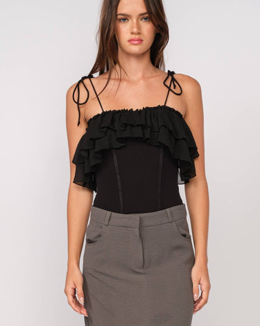 Celine Ruffle Bodysuit – chic women's resortwear by Cote Azura
