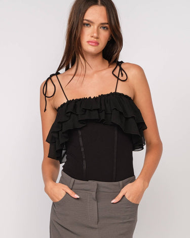 Celine Ruffle Bodysuit – chic women's resortwear by Cote Azura