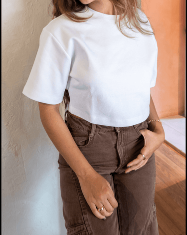 Hunter Cropped Tee – chic women's resortwear by Cote Azura