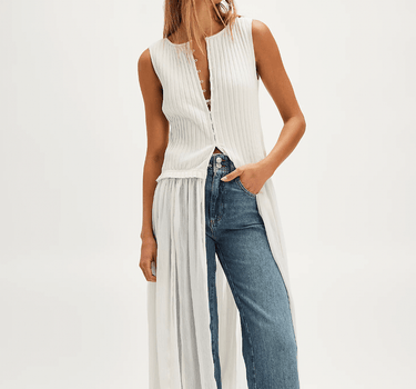 Lola Mixed Media Top – chic women's resortwear by Cote Azura