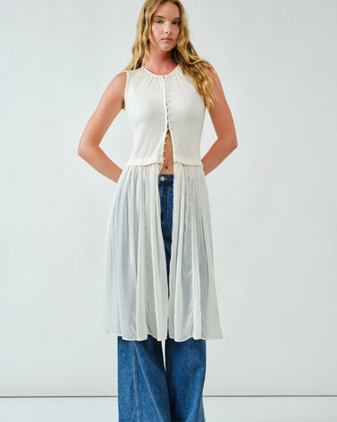 Lola Mixed Media Top – chic women's resortwear by Cote Azura