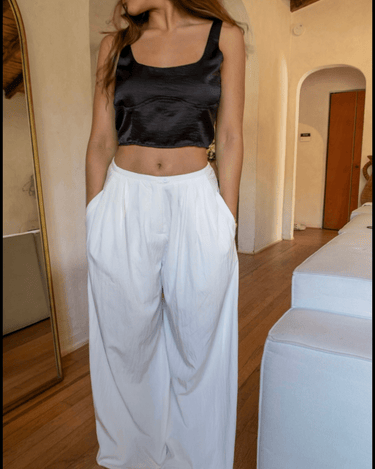 Loren Wide Leg Trousers – chic women's resortwear by Cote Azura