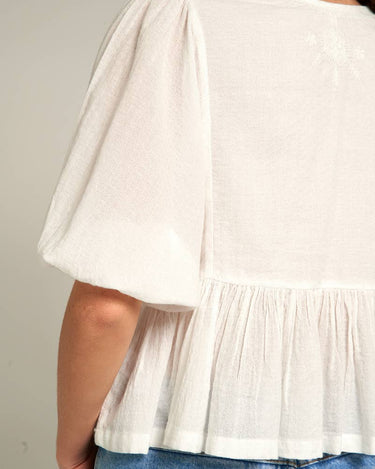 Palmas Embroidered Top – chic women's resortwear by Cote Azura