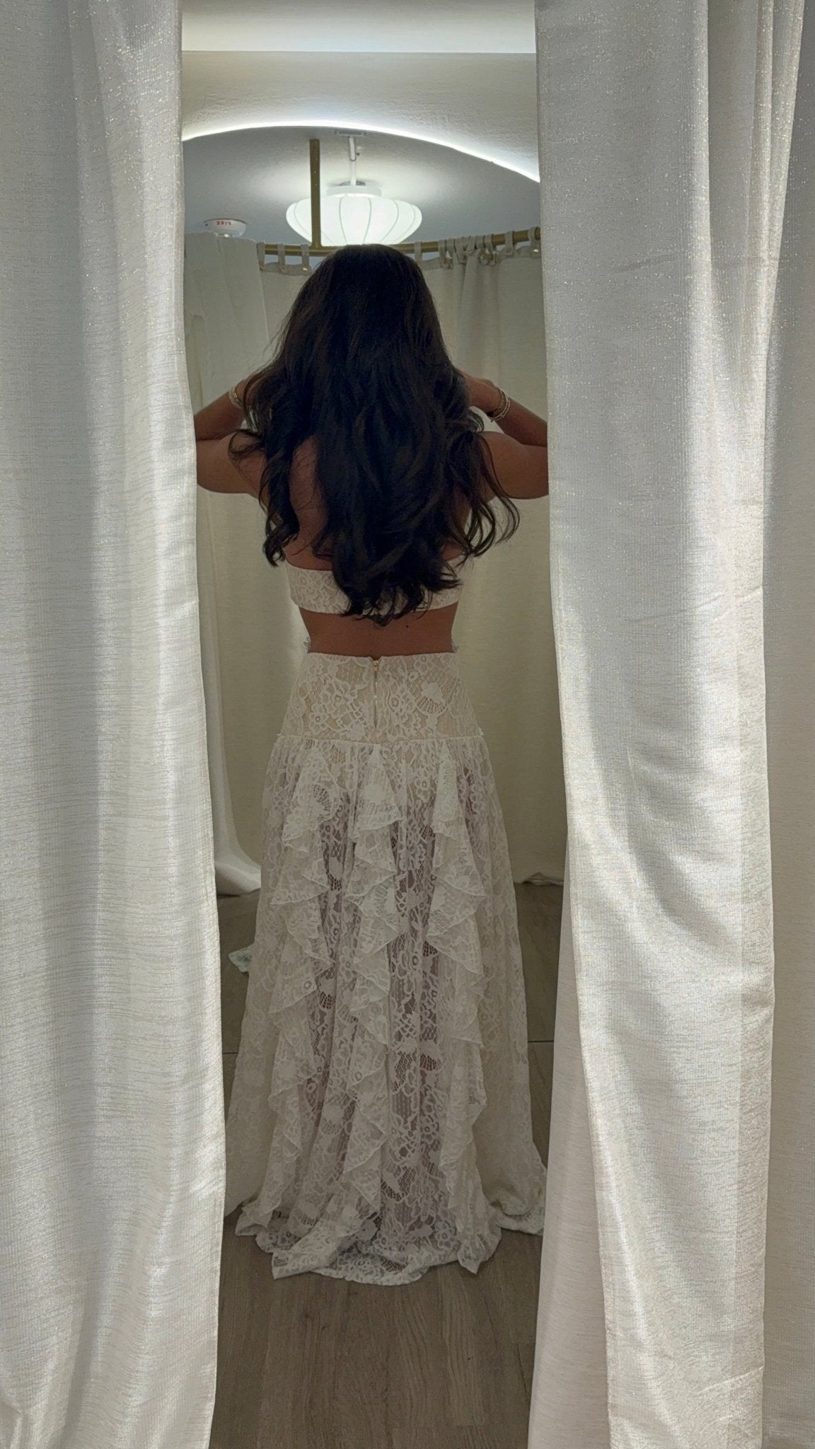 princesa white lace drop waist maxi dress Princesa White Lace Drop Waist Maxi Dress 12th Tribe