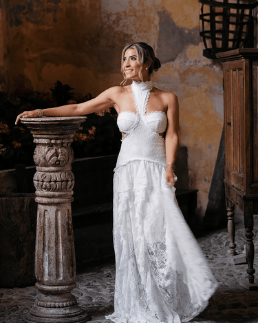 Princesa White Lace Dress – chic women's resortwear by Cote Azura