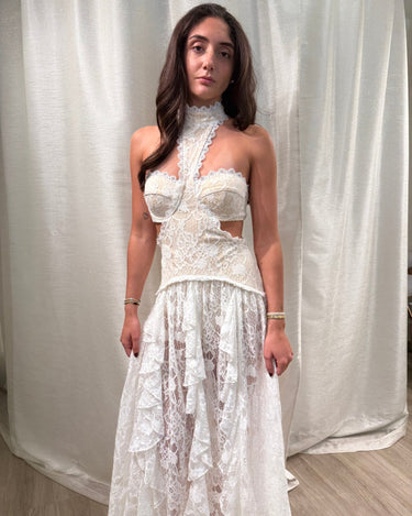 Princesa White Lace Dress – chic women's resortwear by Cote Azura