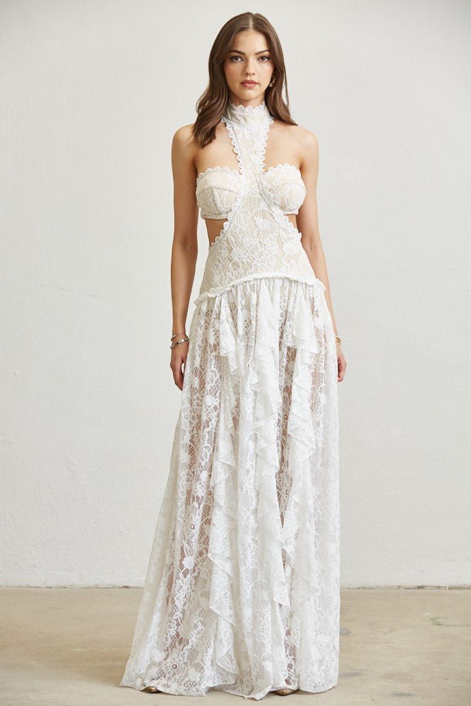 Princesa White Lace Dress Cote Azura Princesa White Lace Dress Cote Azura
