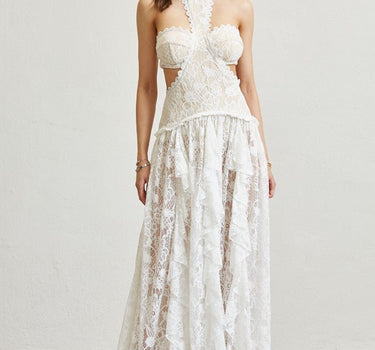 Princesa White Lace Dress – chic women's resortwear by Cote Azura