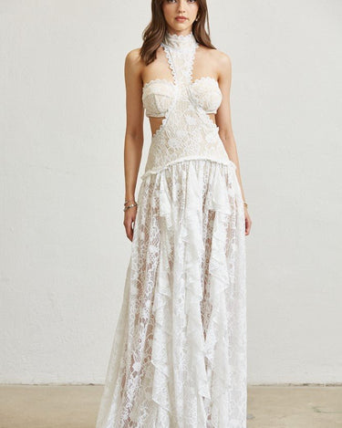 Princesa White Lace Dress – chic women's resortwear by Cote Azura