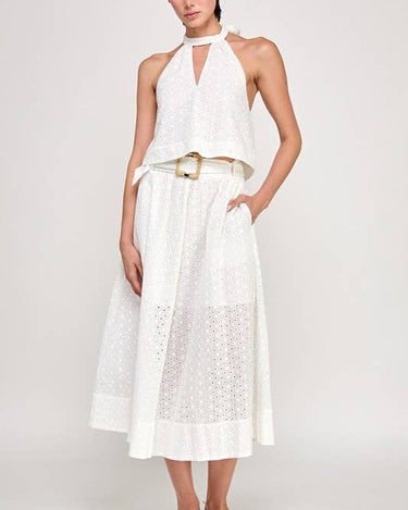 Violette Eyelet Halter Set – chic women's resortwear by Cote Azura
