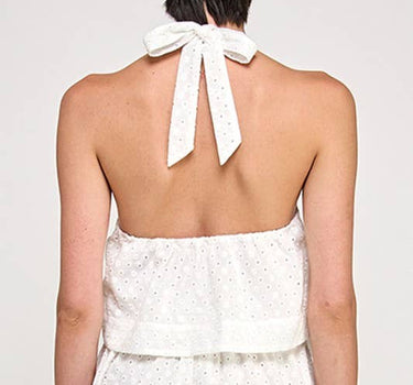 Violette Eyelet Halter Set – chic women's resortwear by Cote Azura