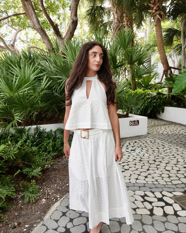 Violette Eyelet Halter Set – chic women's resortwear by Cote Azura